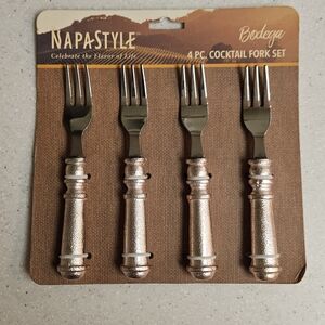 Napastyle Bodega 4 pc Cocktail Fork Set New